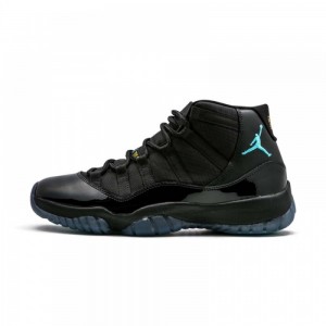 Nike AIR JORDAN 11 RETRO "GAMMA BLUE" 378037-006 Black/Gamma Blue-varsity Maize | 87693-YDVK