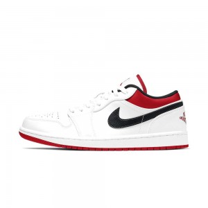 Nike AIR JORDAN 1 LOW "White University Red Black" 553558-118 White/University Red/Black | 45872-OGFU