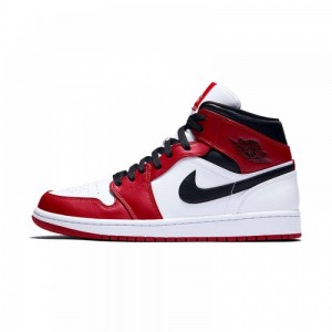 Nike AIR JORDAN 1 MID "CHICAGO" 2020 554724-173 White/Gym Red/Black | 73269-GNUJ