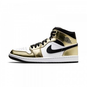 Nike AIR JORDAN 1 MID SE "METALLIC GOLD" DC1419-700 Metallic Gold/Black/White/Black | 04786-XQSC