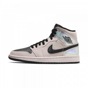 Nike AIR JORDAN 1 MID W "IRIDESCENT" BQ6472-602 Barely Rose/Black/Multi | 68034-JIPO