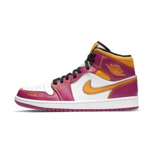 Nike Air Jordan 1 Mid "Familia" DC0350 100 DC0350-100 Lucky Purple/Orange-sail | 62491-WXSE