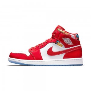 Nike Air Jordan 1 Mid "Red Lakierowana" DC7294-600 Czerwone | 49217-NWBS