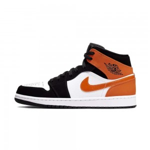 Nike Air Jordan 1 Mid "Shattered Backboard" 554724-058 Black/Starfish-white | 40926-KVEI