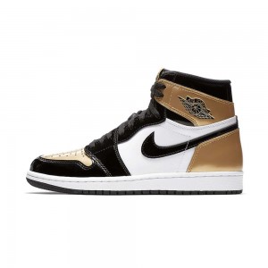 Nike Air Jordan 1 Retro High OG NRG "Gold Metalowym" 861428-007 Black/Black-metallic Gold-white | 54692-VHLU