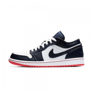 Nike Air Jordan 1 Retro Low "Obsidian Ember" 553558-481 Obsidian/Ember Glow-white | 46587-KYFW