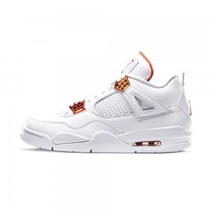 Nike Air Jordan 4 "Orange Metallic" CT8527-118 Srebrne | 06718-BPOX