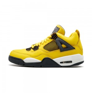 Nike Air Jordan 4 Retro LS "Lightning" CT8527-700 Tour Yellow/Dark Blue-grey-white | 25104-JHSM