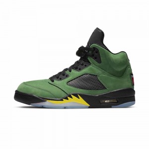 Nike Air Jordan 5 Retro SE CK6631-307 Apple Green/Black-yellow Strike-black | 25371-RKNF