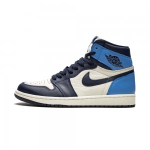 Nike Jordan Air Jordan 1 Retro High OG "Obsidian/University Blue" 555088-140 Niebieskie | 63429-CUTV