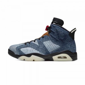 Nike Jordan Air Jordan 6 "Black Washed Denim" CT5350-401 Czerwone | 20714-NHRJ