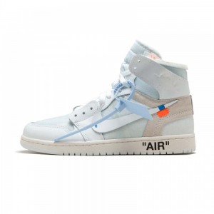 Nike OFF-WHITE X AIR JORDAN 1 RETRO HIGH OG "WHITE" 2018 AQ0818-100 White/White | 06297-JNGW