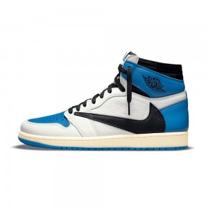 Nike Travis Scott x Fragment x Air Jordan 1 High OG SP "Military Blue" DH3227-105 Różowe | 85134-WQOT