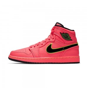 Nike Wmns Air Jordan 1 High Premium "Hot Punch" AQ9131-600 Hot Punch/Black-volt | 74169-SFDZ