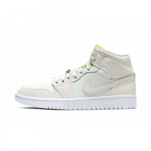 Nike Wmns Air Jordan 1 Mid "Ghost Green" CV3018-001 Vast Grey/Ghost Green/White | 12539-XDWT