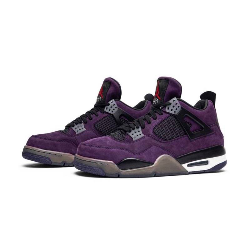 Nike AIR JORDAN 4 X TRAVIS SCOTT PURPLE SUEDE 308497-501 Fioletowe Czarne Białe | 30268-WXVY