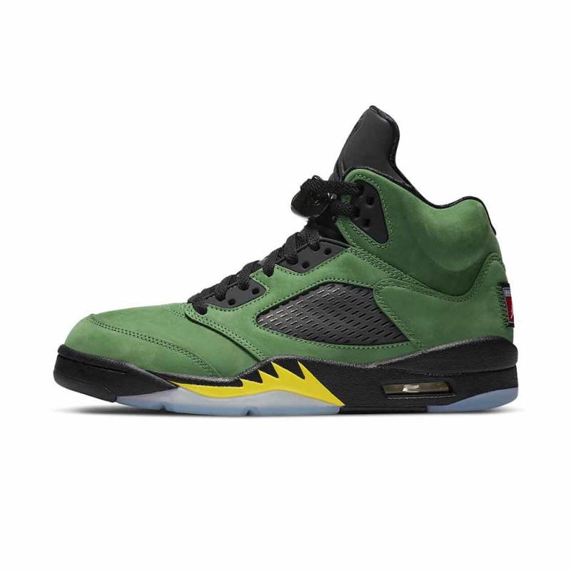 Nike Air Jordan 5 Retro SE CK6631-307 Apple Green/Black-yellow Strike-black | 25371-RKNF