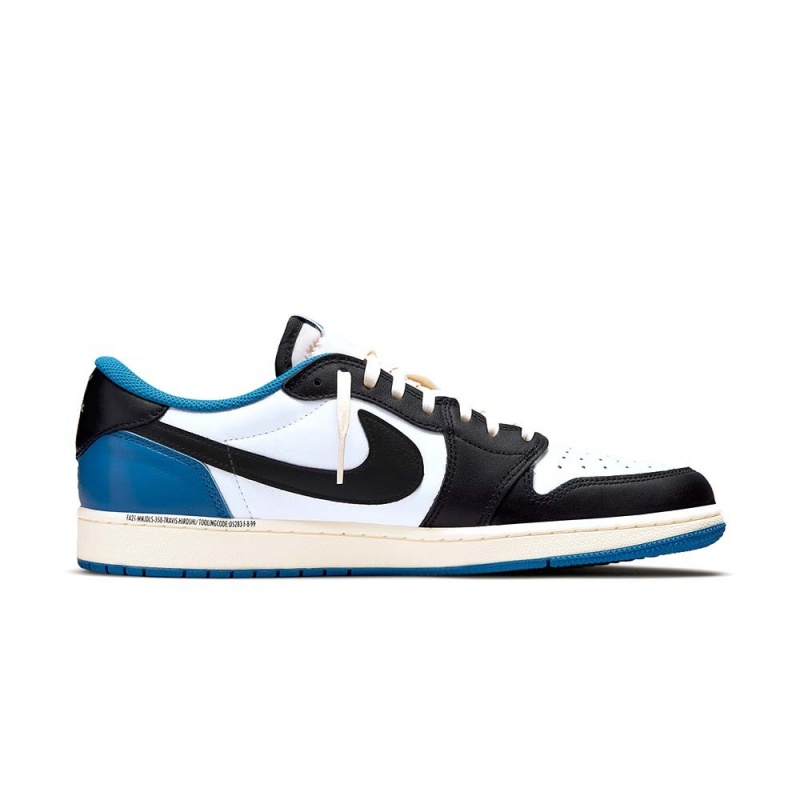 Nike Fragment Design x Travis Scott x Air Jordan 1 Retro Low DM7866-140 Blue/White/Black | 03279-RVSX